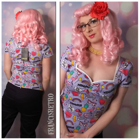 🌈Collectif Fun Yas! sweets Heart Strawberry Retro - Picture 6 of 10